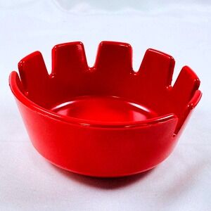 Bright Red Beauty Melamine MCM Ashtray Made in USA Retro Diner Tablecraft 263